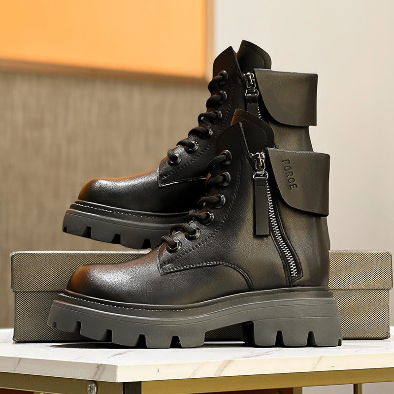 Platform Martin Female Winter Fleece-lined Fashion Boots