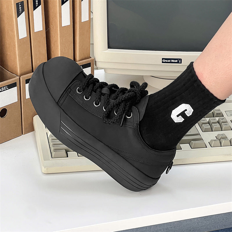 Women's & Men's Bottom Design Mickey Big Head Tide Increased Round Sneakers