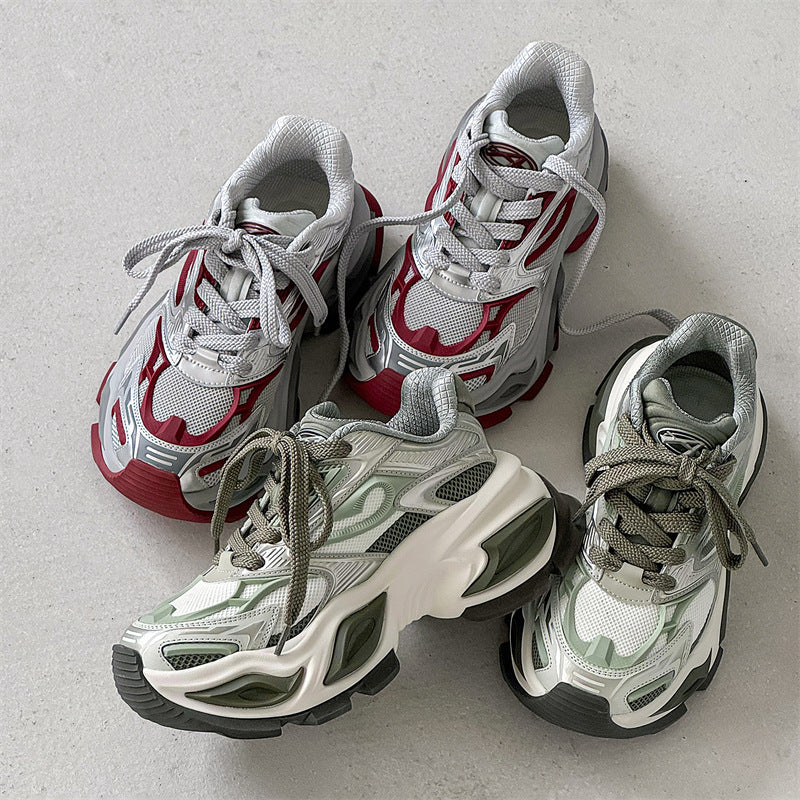 Women's Couple Dad Height Increasing Retro Trendy Sneakers