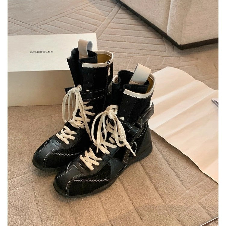 Women's Retro Side Zipper Safari Jacket German Boots