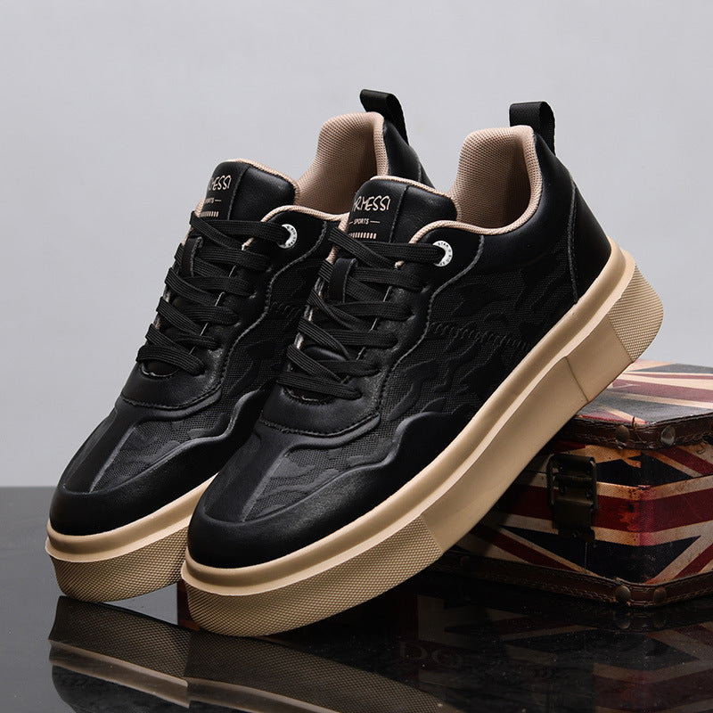 Men's Thick Bottom Couple Style White Soft Casual Shoes