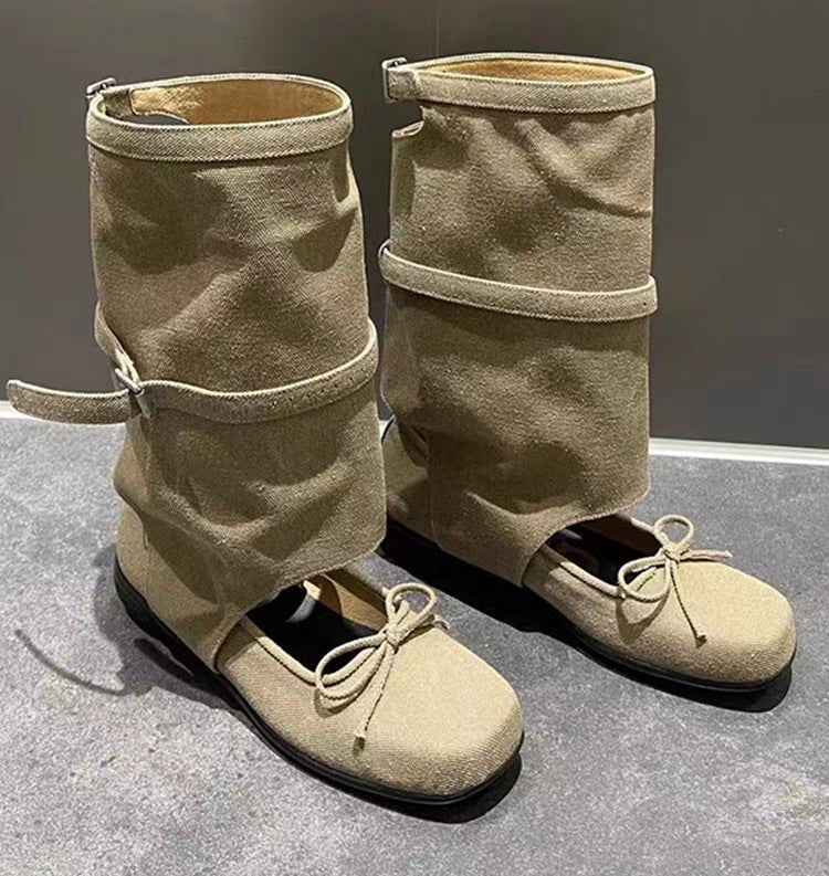 Women's Distressed Summer Bow Mary Jane Height Women's Shoes