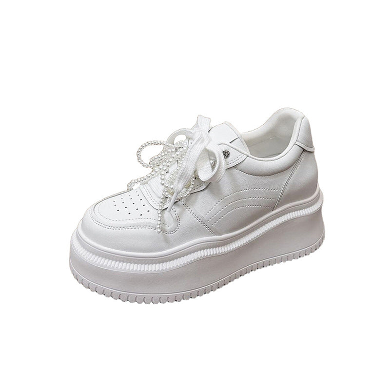 Women's Not Tired Feet Height Increasing Insole Platform White Men's Shoes