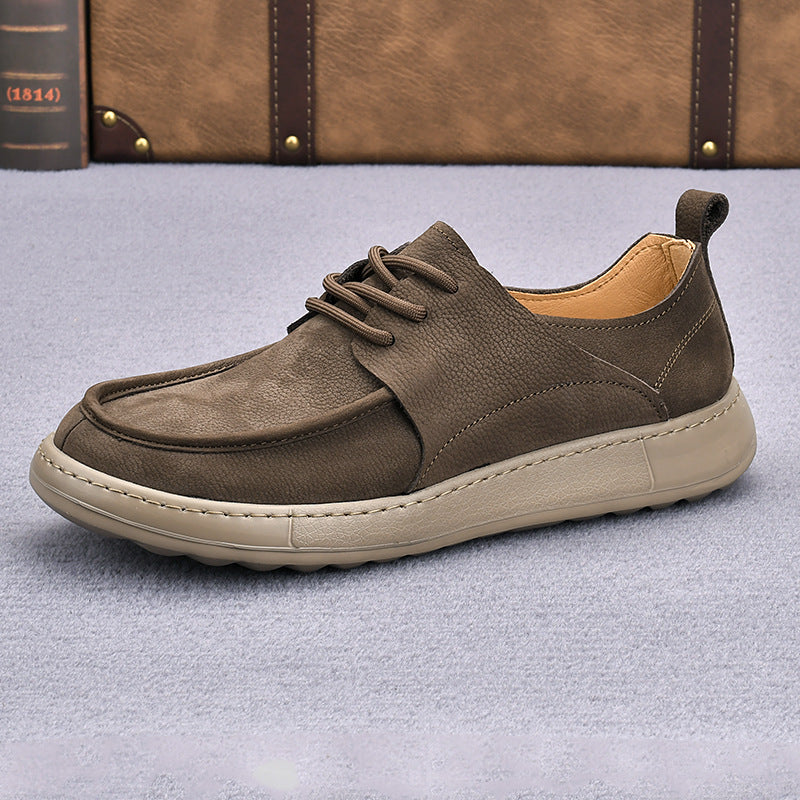 Men's Spring Retro Solid Sole Lightweight Platform Casual Shoes