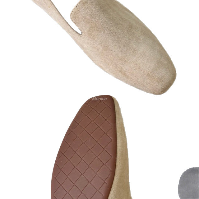 Suede Pumps Flat Slip-on Lofter Comfortable Casual Shoes