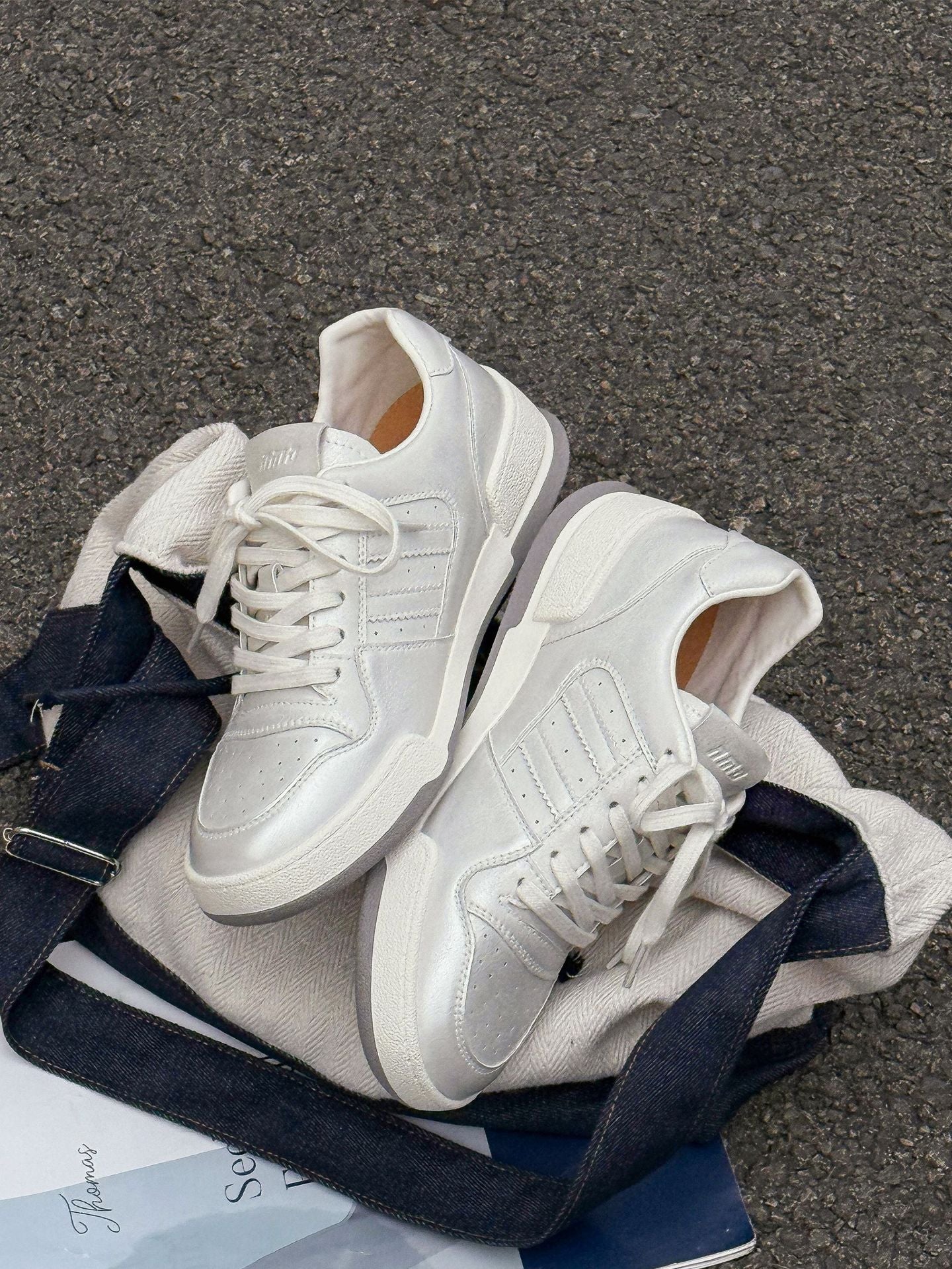 Women's Spring Thin Bottom White Fashionable Versatile Sports Breathable Women's Casual Shoes