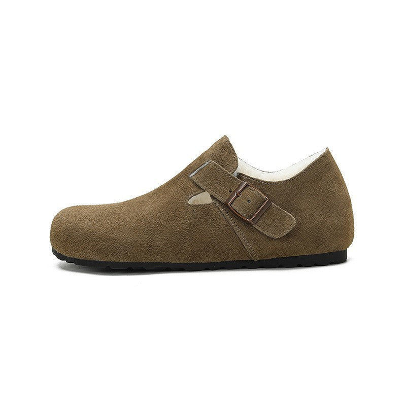 Version Cork Thick-soled Half Female Summer Outerwear Closed Slippers