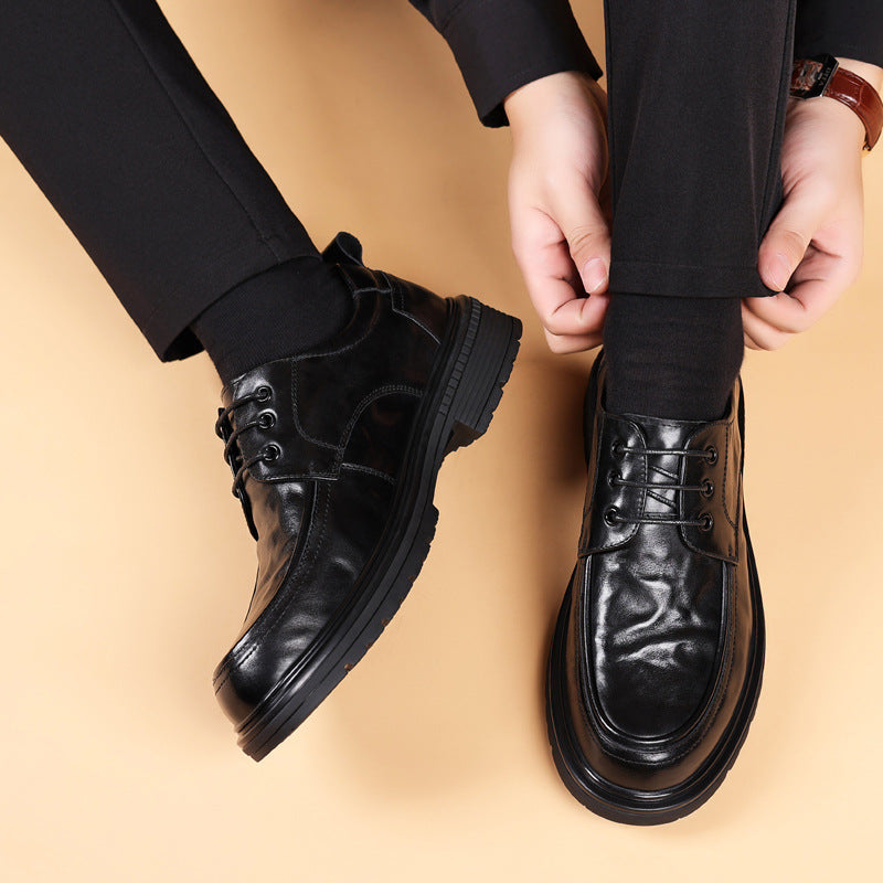 Men's First Layer Cowhide Autumn Business Genuine Leather Shoes