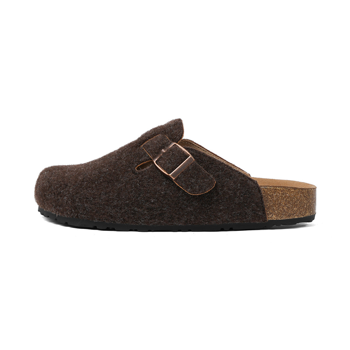 Women's Furry Toe Cap Semi Retro Platform Slippers