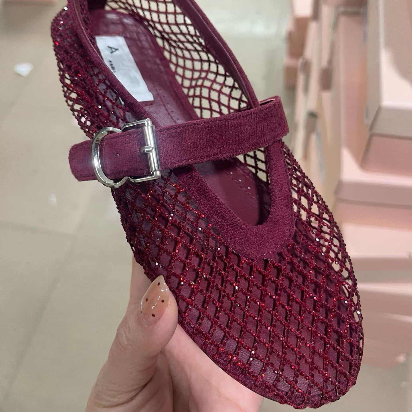 Mary Jane Female Galaxy Stars Fishnet Women's Casual Shoes