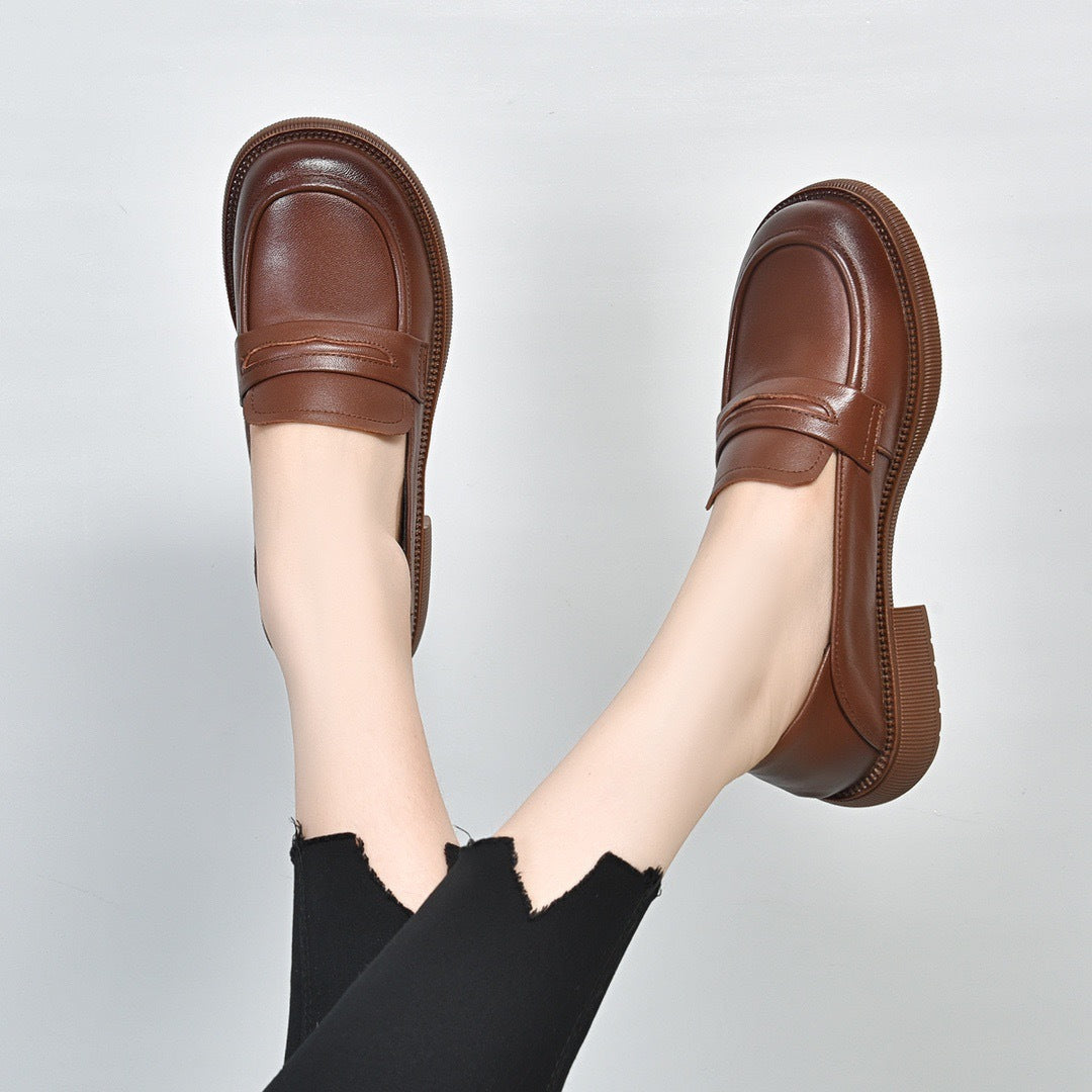 Toe British Style Soft Surface Large Women's Fashion Shoes