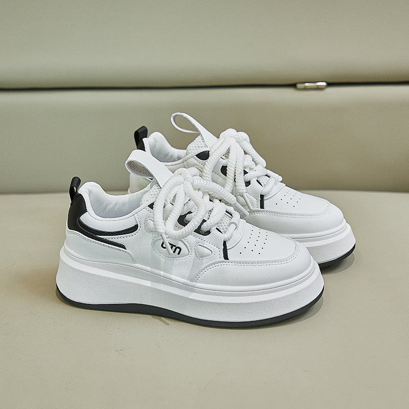 Spring White Korean Style Sports Running Casual Shoes