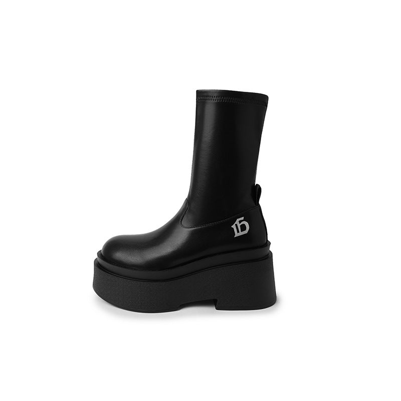 Women's Thick Bottom Stretch Thin Tall Knight Small Boots