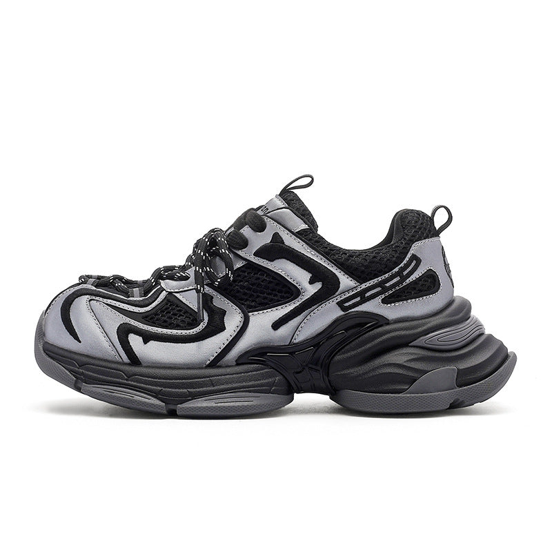 Women's Autumn Thick Bottom Breathable Design Electric Embroidering Women's Sports Shoes