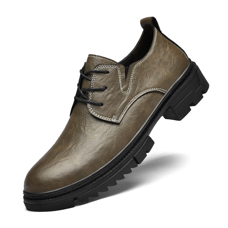 Men's Small Size Genuine Working Wear Plus Business Leather Shoes