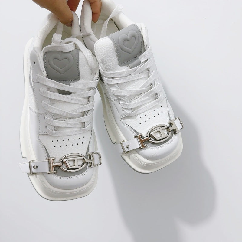 Men's Low Top Korean Fashion Spring Square Sneakers