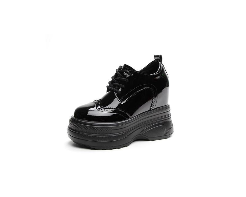 Women's Inner Height Increase High White For Platform Thick Bottom Casual Shoes