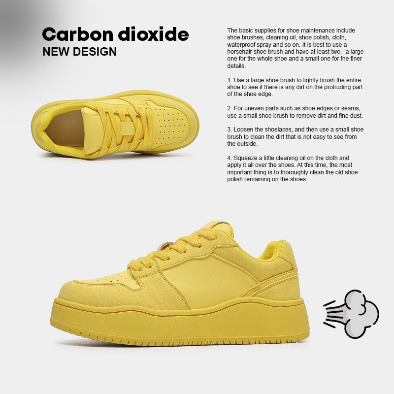 Women's & Men's Breathable Platform Bread Height Increasing Couples Sneakers
