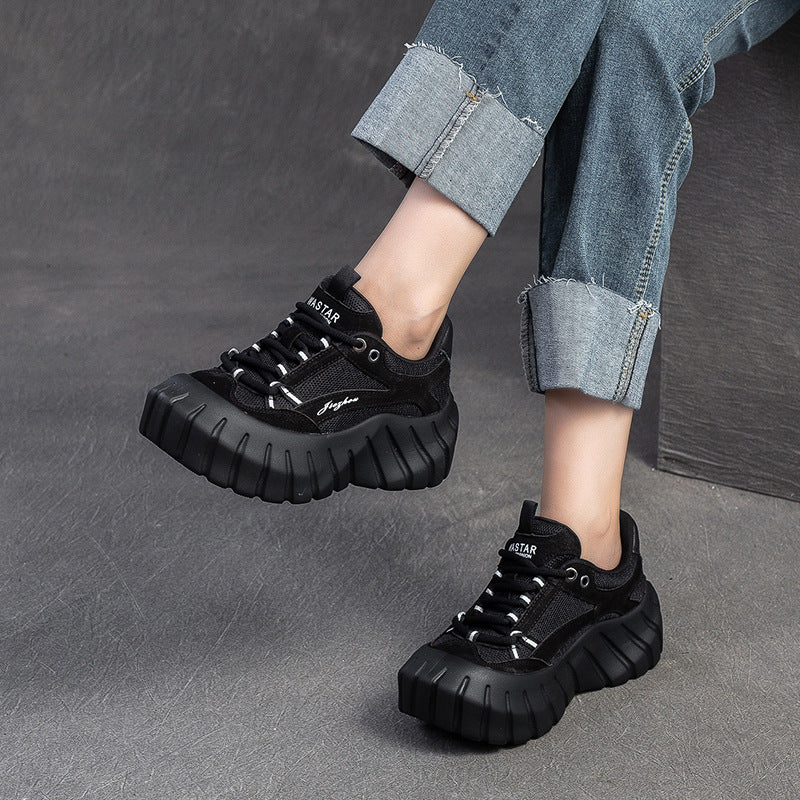 Women's Fashion Fried Street Color Matching Clunky Breathable Casual Shoes