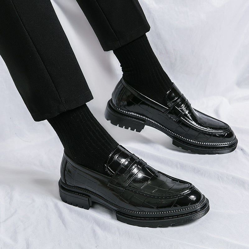 Men's Smile Welcome Plus Size Breathable British Leather Shoes