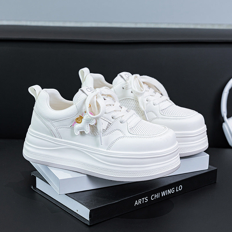 Women's Platform White Summer Breathable Fashion Korean Women's Board Shoes