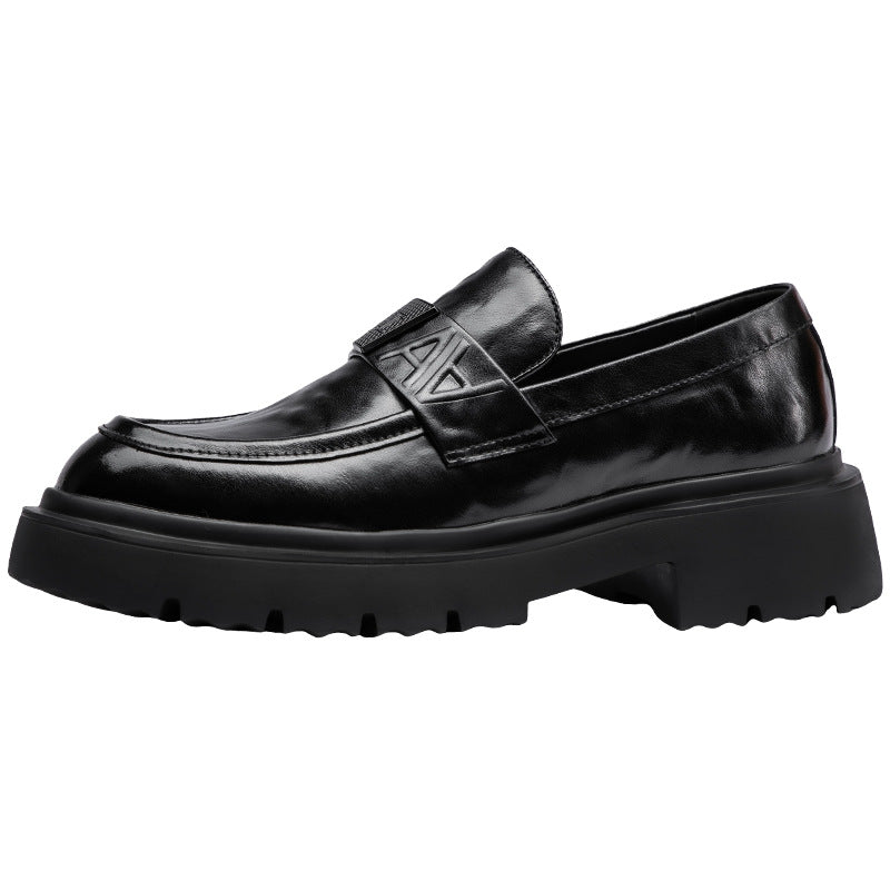 Men's One Pedal Soft Bottom Fashion Trendy British Slip-on Men's Business Leather Shoes