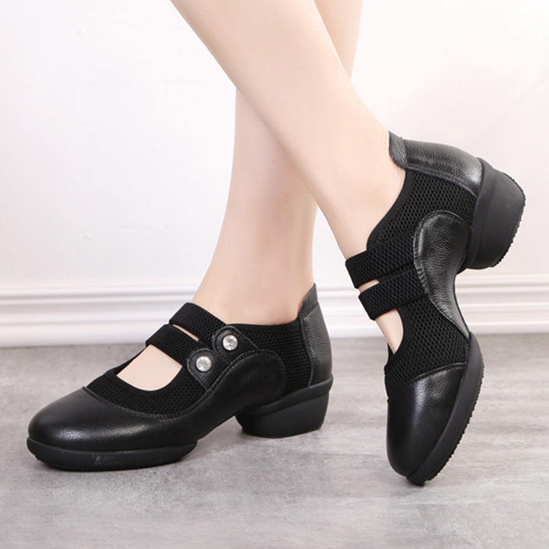 Women's Round Toe Slip-on Dancing Sports Soft Bottom Sneakers