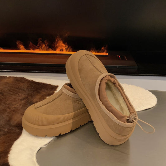 Women's Bottom Fleece-lined Fluffy Korean Style Height Women's Shoes