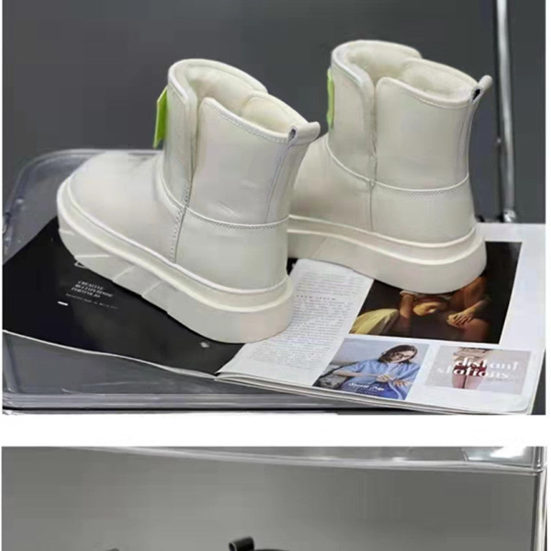 Women's For Winter Glossy Warm Booties Fleece-lined Snow Boots