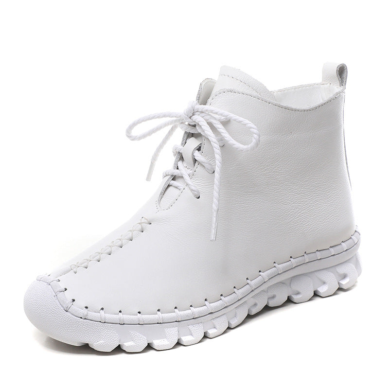 Women's Winter Fleece-lined Genuine Handmade Flat Soft Casual Shoes
