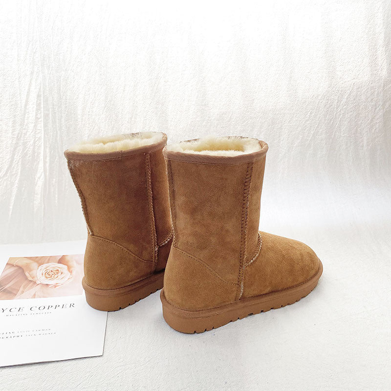 Women's Fur Winter Warm Thickened Wool Female Snow Boots