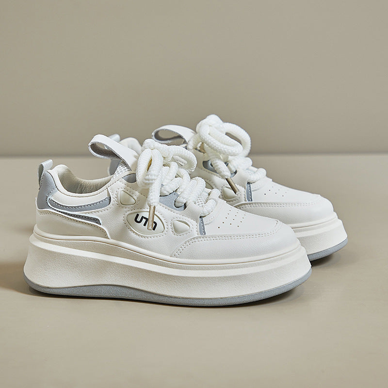 Spring White Korean Style Sports Running Casual Shoes