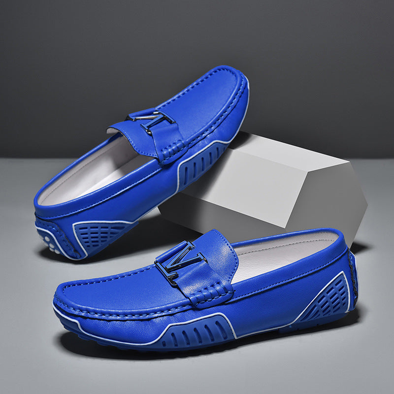 Men's Real With Fleece Lining Trendy Cowhide Casual Shoes