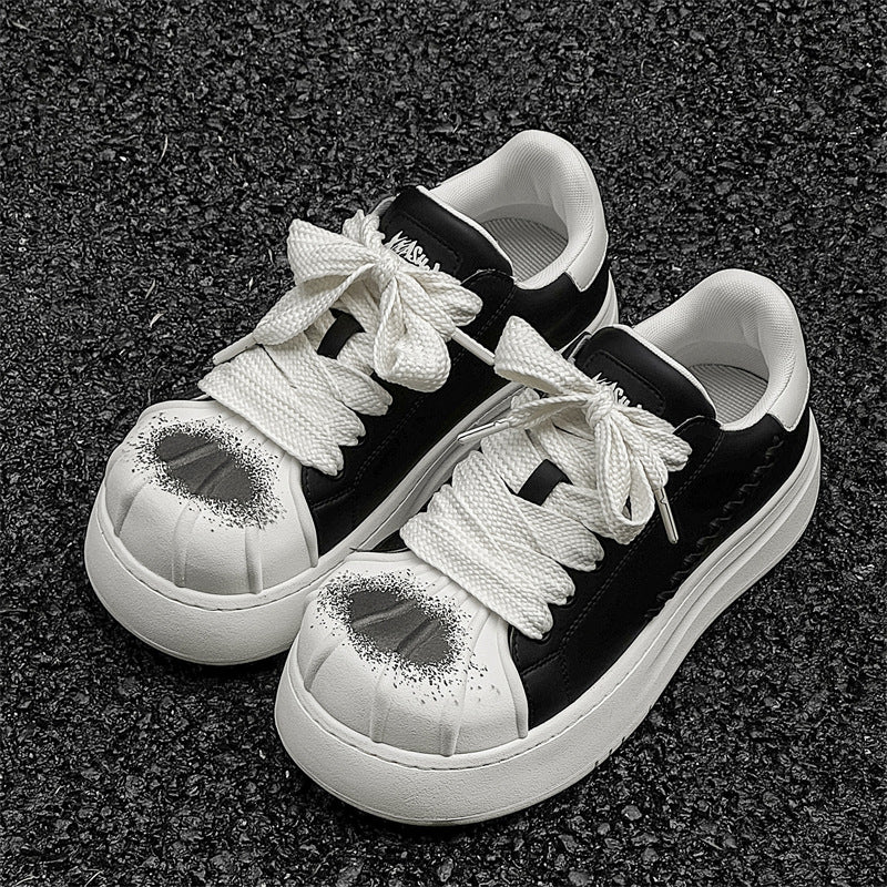 Women's & Men's Niche Shell Toe Thick-soled Autumn Couple Sneakers