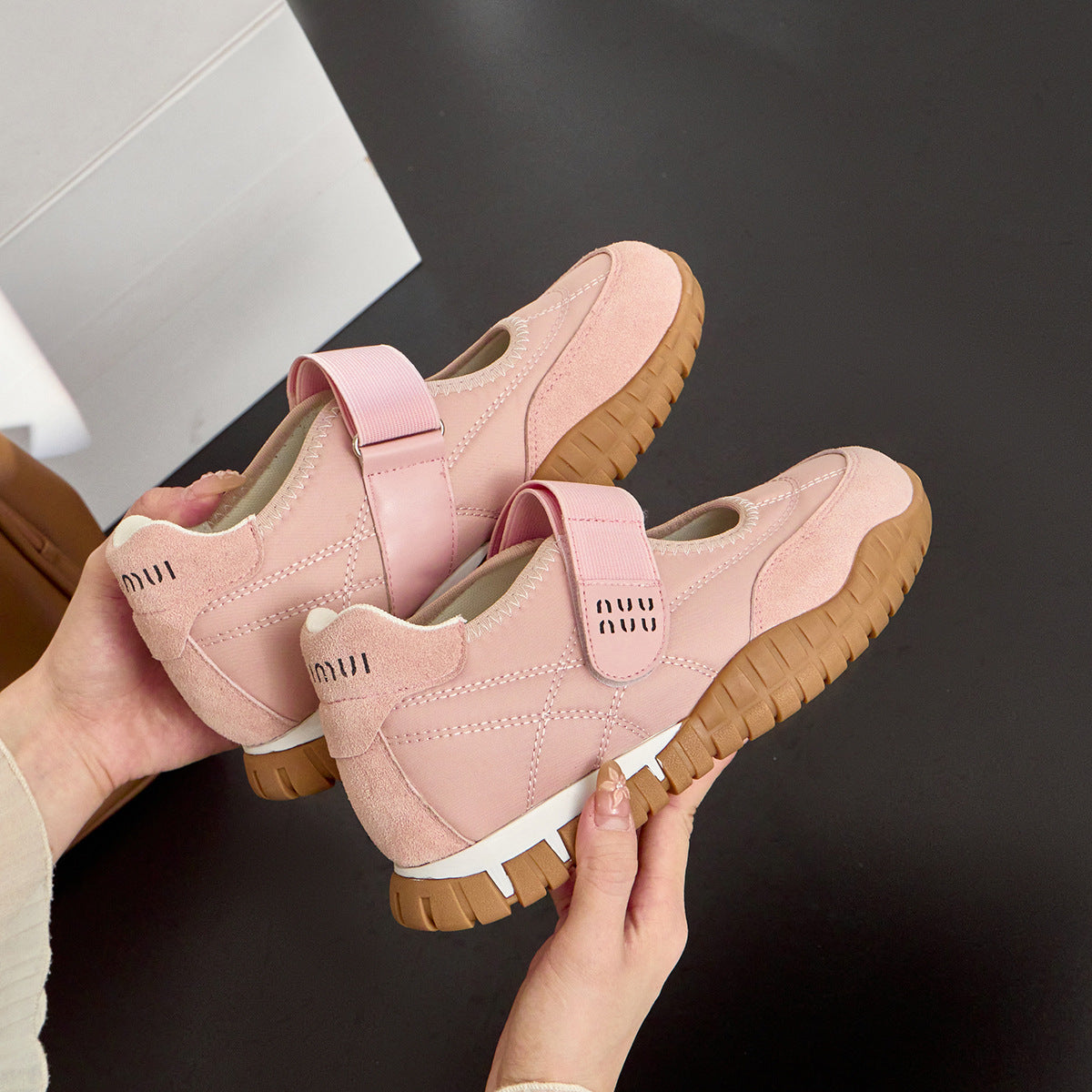 Women's Yellow Mary Jane Summer Height Increasing Casual Shoes