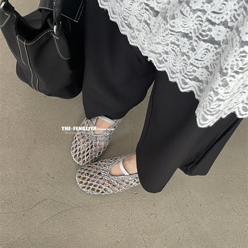 Style Summer Niche Design Comfortable Woven Hollowed Sandals