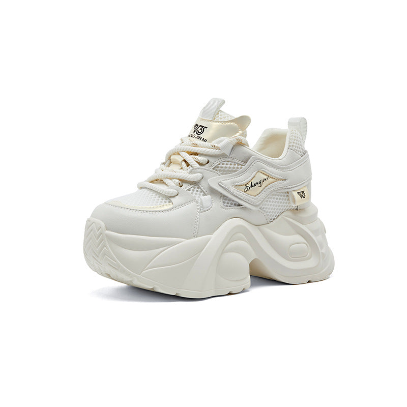 Women's Mesh Surface Thick Bottom Small Height Sneakers