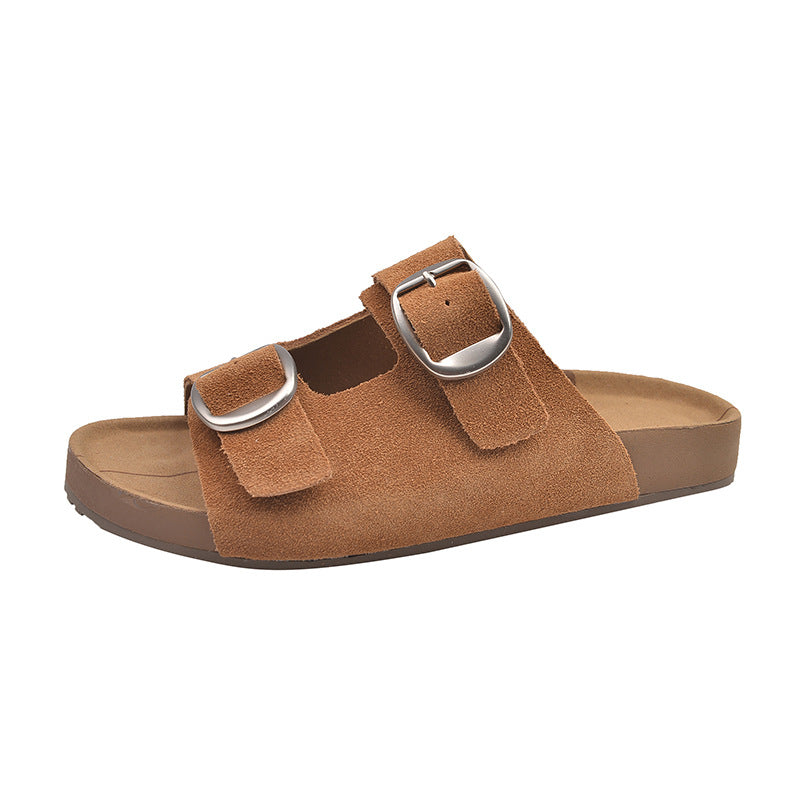 Women's Retro Genuine Summer Outer Wear Fat Sandals
