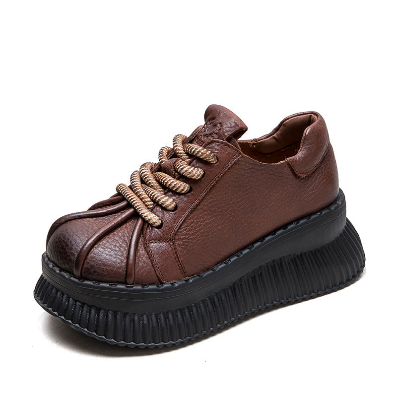 Women's Shu Autumn Thick Bottom Increased Leisure Pumps First Casual Shoes