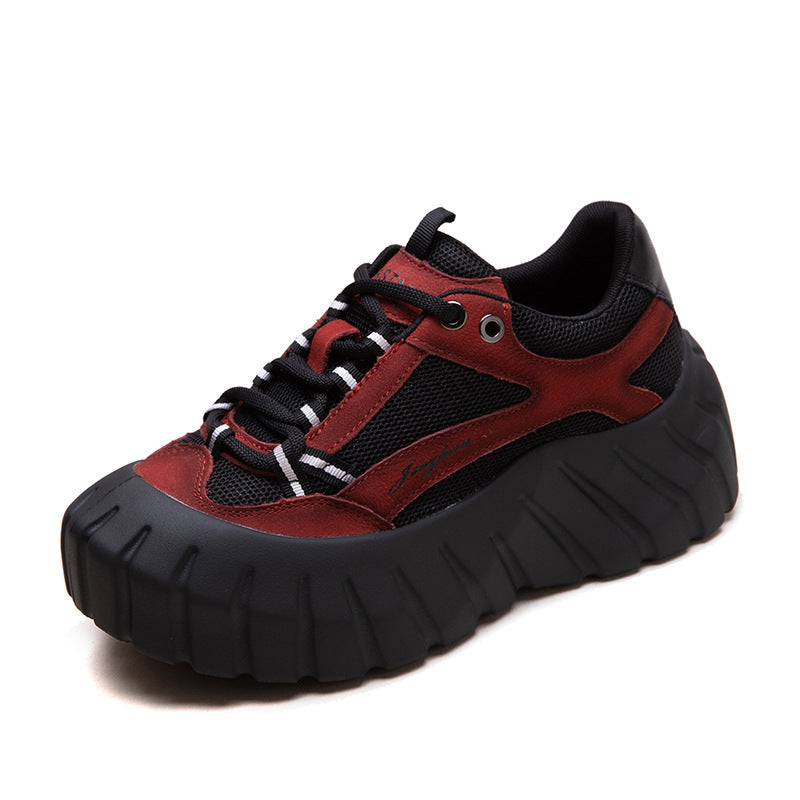 Women's Fashion Fried Street Color Matching Clunky Breathable Casual Shoes