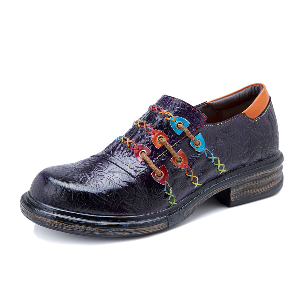 Women's Colorful Ropes Rainbow Color Ethnic Print Women's Shoes