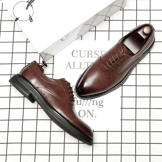 Men's Oversized Spring Widen Plus Size Trendy Leather Shoes
