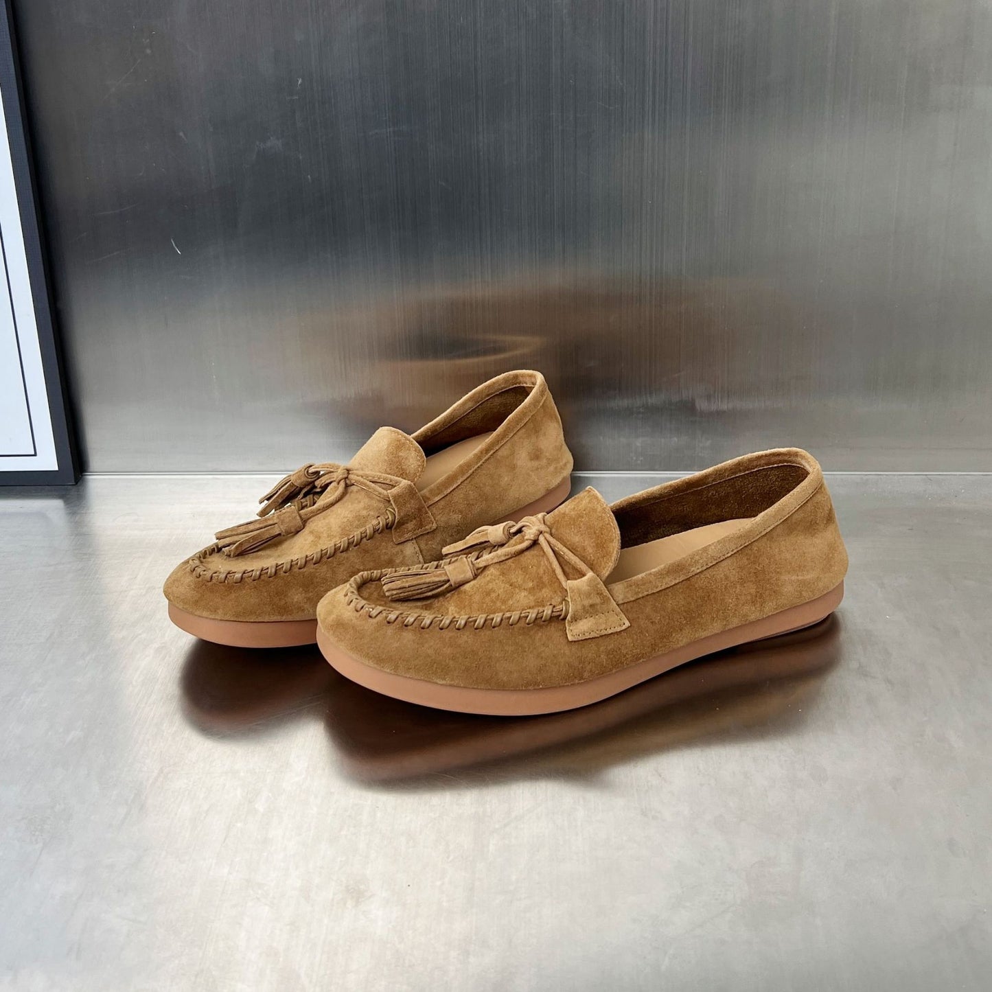 Women's Niche French Retro Tassel Peas Spring Flat Feeling Loafers
