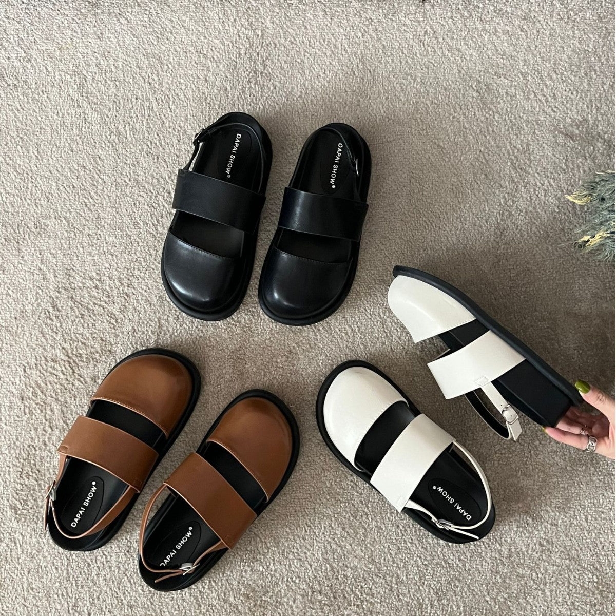 Women's British Style Retro Raise The Bottom Slippers