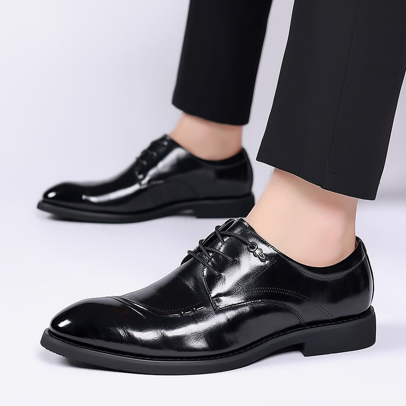 Men's First Layer Cowhide Autumn British Formal Leather Shoes