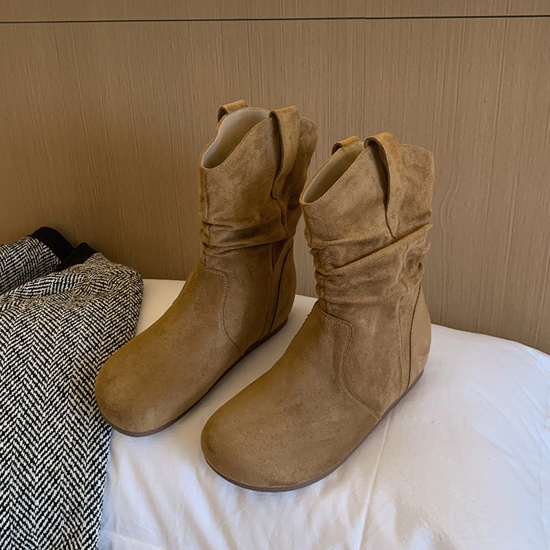 Women's Ankle Widened Fat Feet Pile Style Thick Leg Big Boots