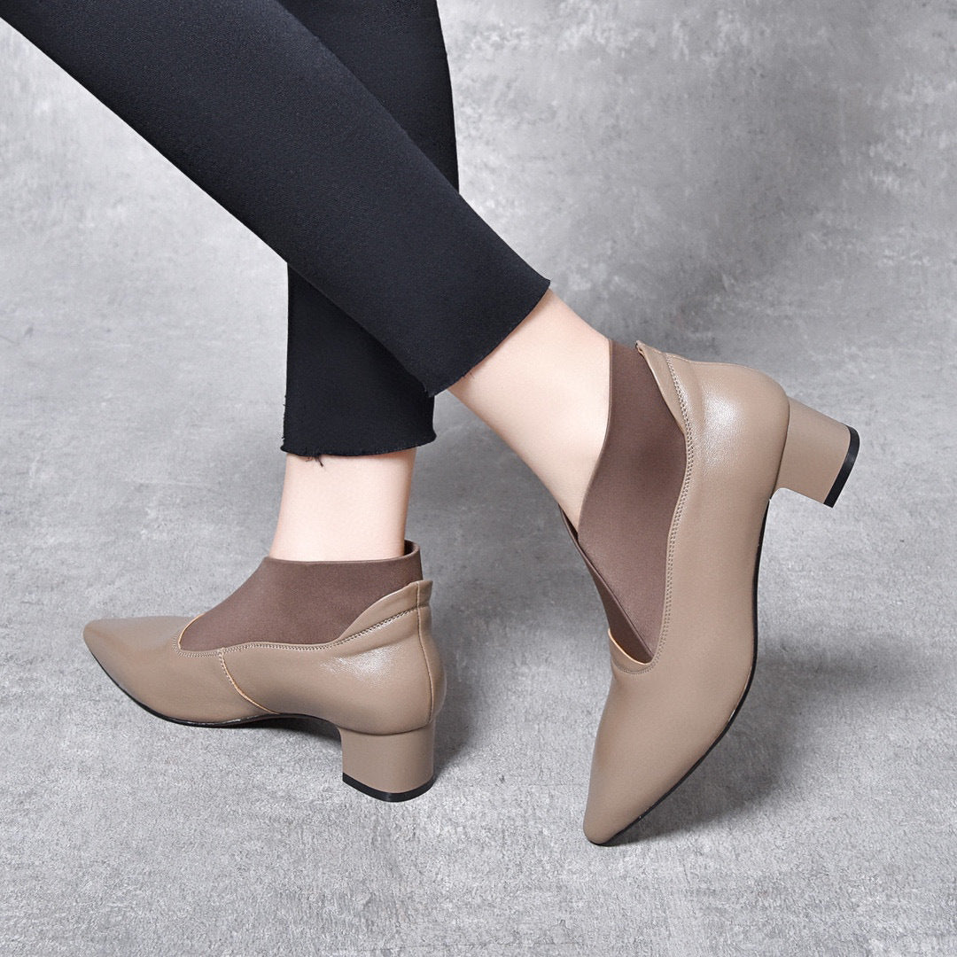 Women's Pointed High Deep Mouth Pumps Niche Women's Shoes