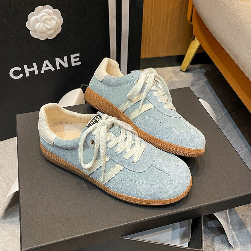 Women's Three Bars Grape Mom Retro Easy Matching Color Platform Sneakers