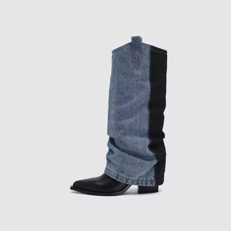 Women's Pile Style Chunky Long Below The Boots