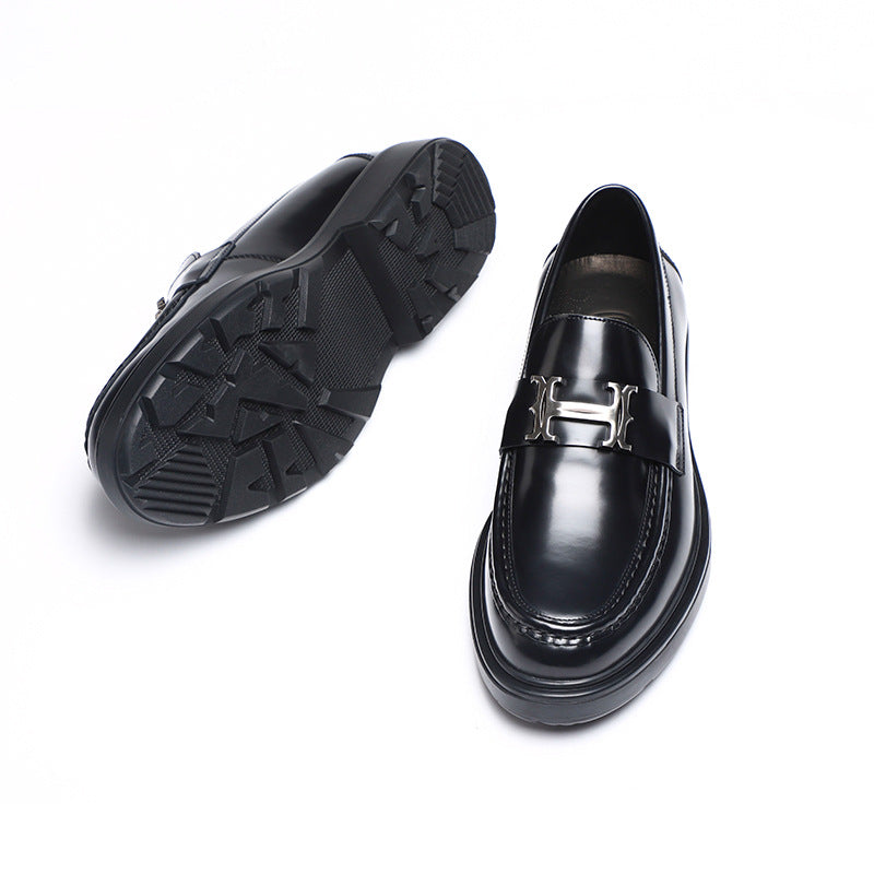 Men's Korean Trendy One Pedal Top Layer Men's Shoes